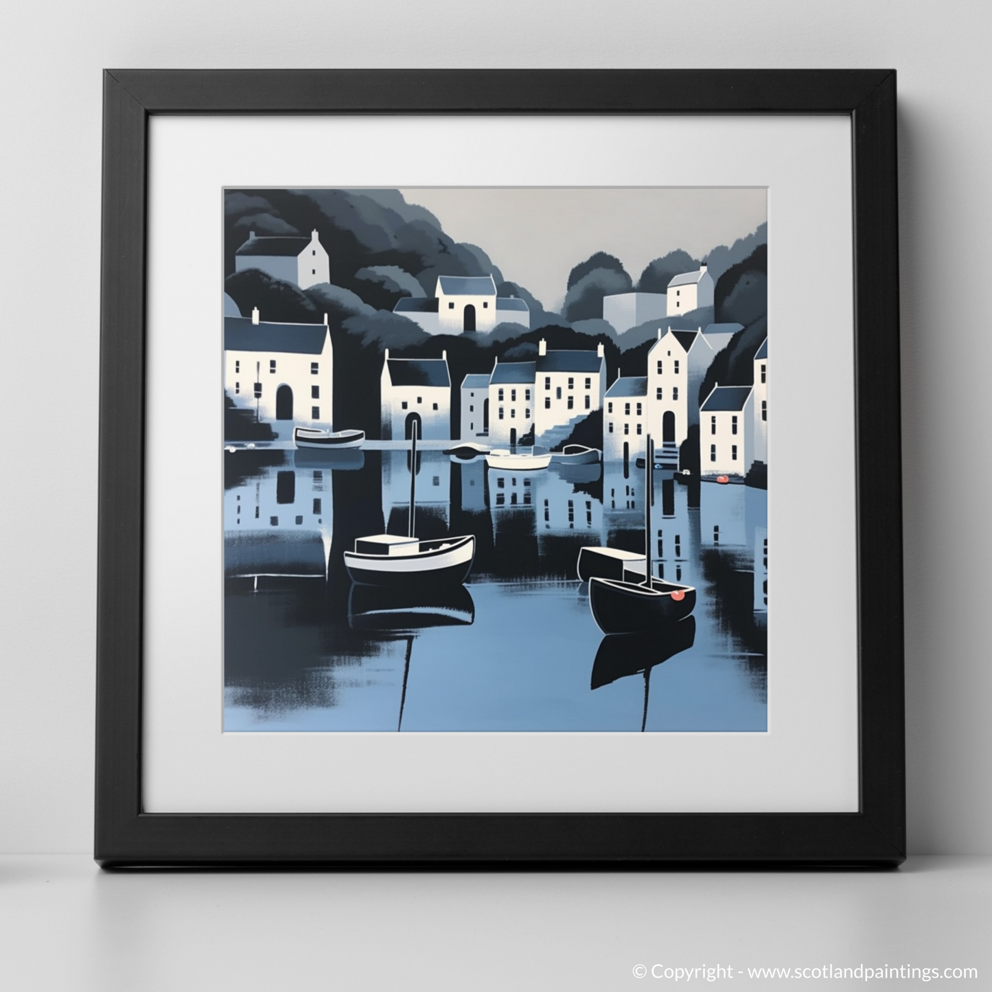 Serenity by the Sea: Portree Harbour in Minimalist Splendour