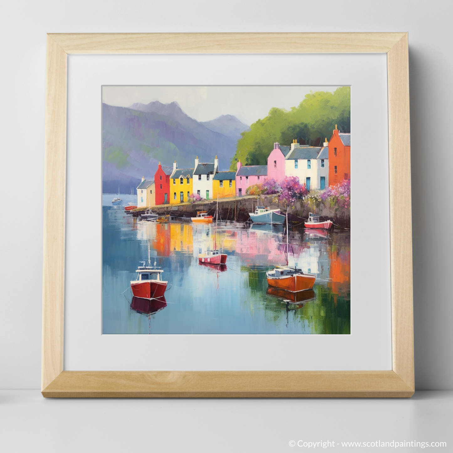 Portree Harbour: A Naive Art Ode to Scottish Serenity