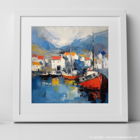 Portree Harbour Essence: An Abstract Expressionist Ode to the Isle of Skye