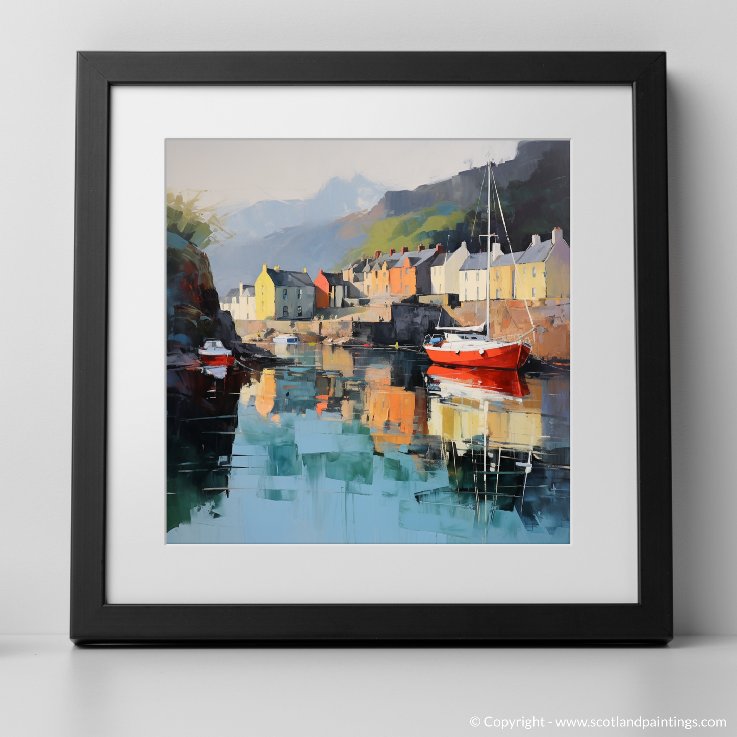 Portree Harbour Dreamscape: An Abstract Impressionist Journey