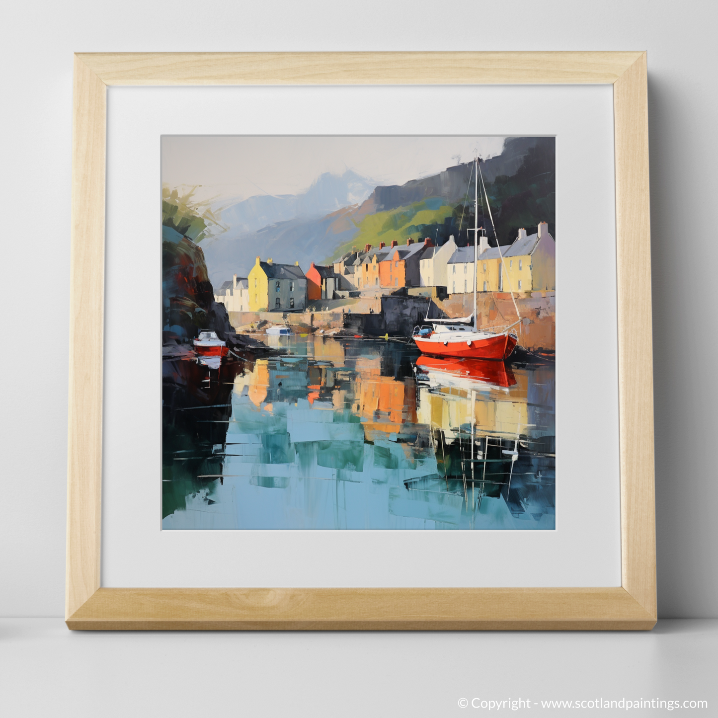 Portree Harbour Dreamscape: An Abstract Impressionist Journey