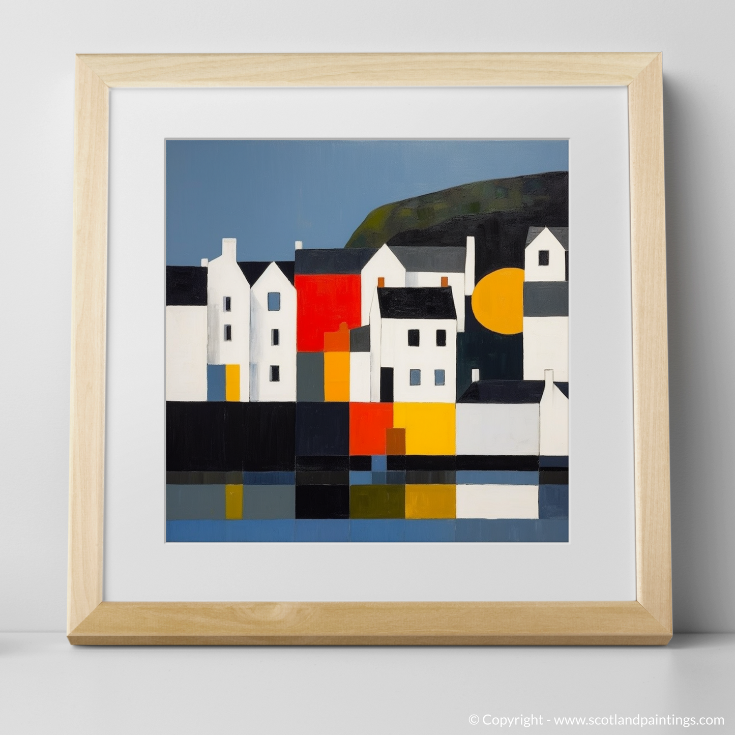 Portree Harbour Essence: A Minimalist Scottish Coastal Marvel