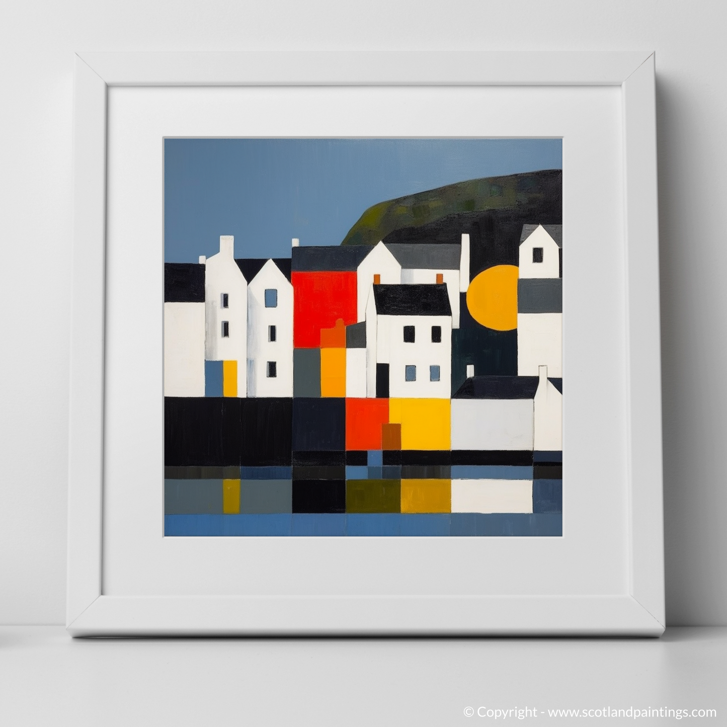 Portree Harbour Essence: A Minimalist Scottish Coastal Marvel