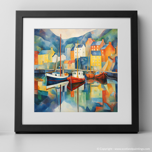Abstract Portree Harbour: A Scottish Haven Reimagined