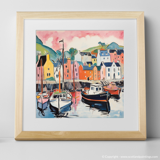 Vibrant Portree Harbour: A Fauvist Ode to Isle of Skye's Charm