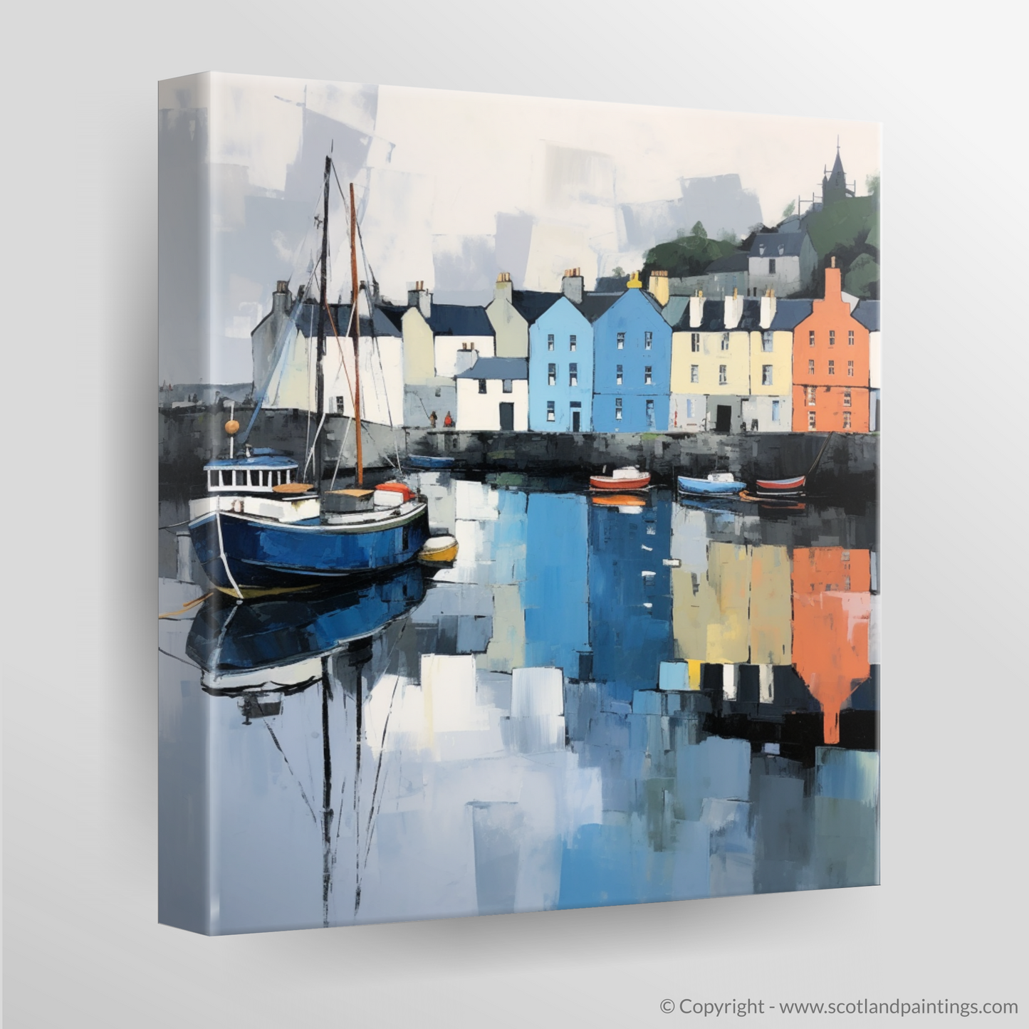 Portree Harbour Reflections: A Serene Scottish Tapestry