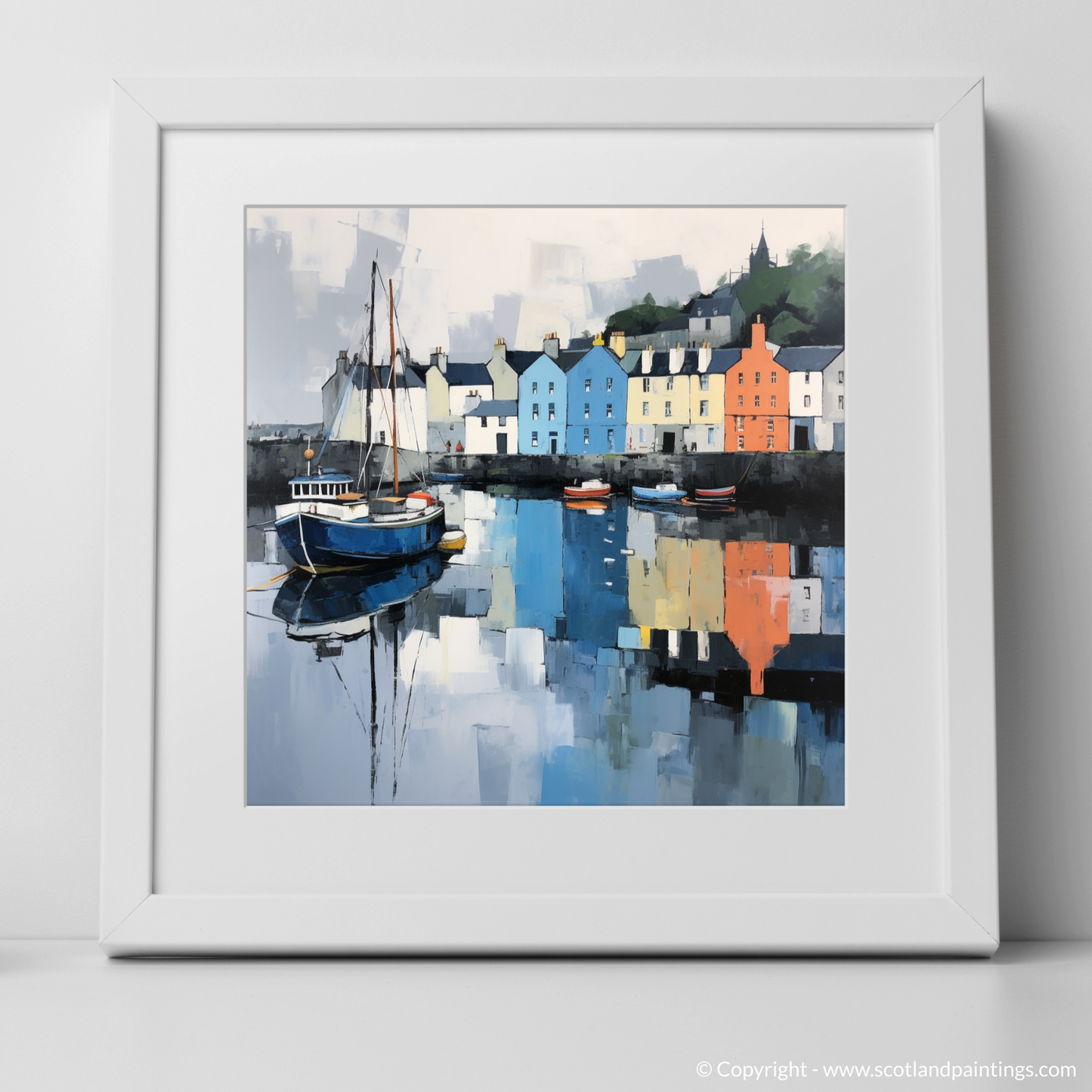 Portree Harbour Reflections: A Serene Scottish Tapestry