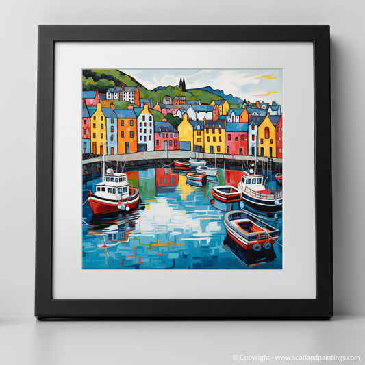 Vibrant Portree Harbour: A Pop Art Delight