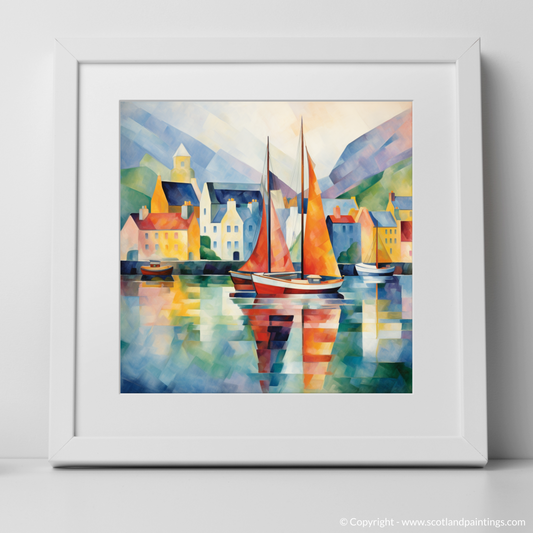 Cubist Portree Harbour: A Scottish Coastal Symphony