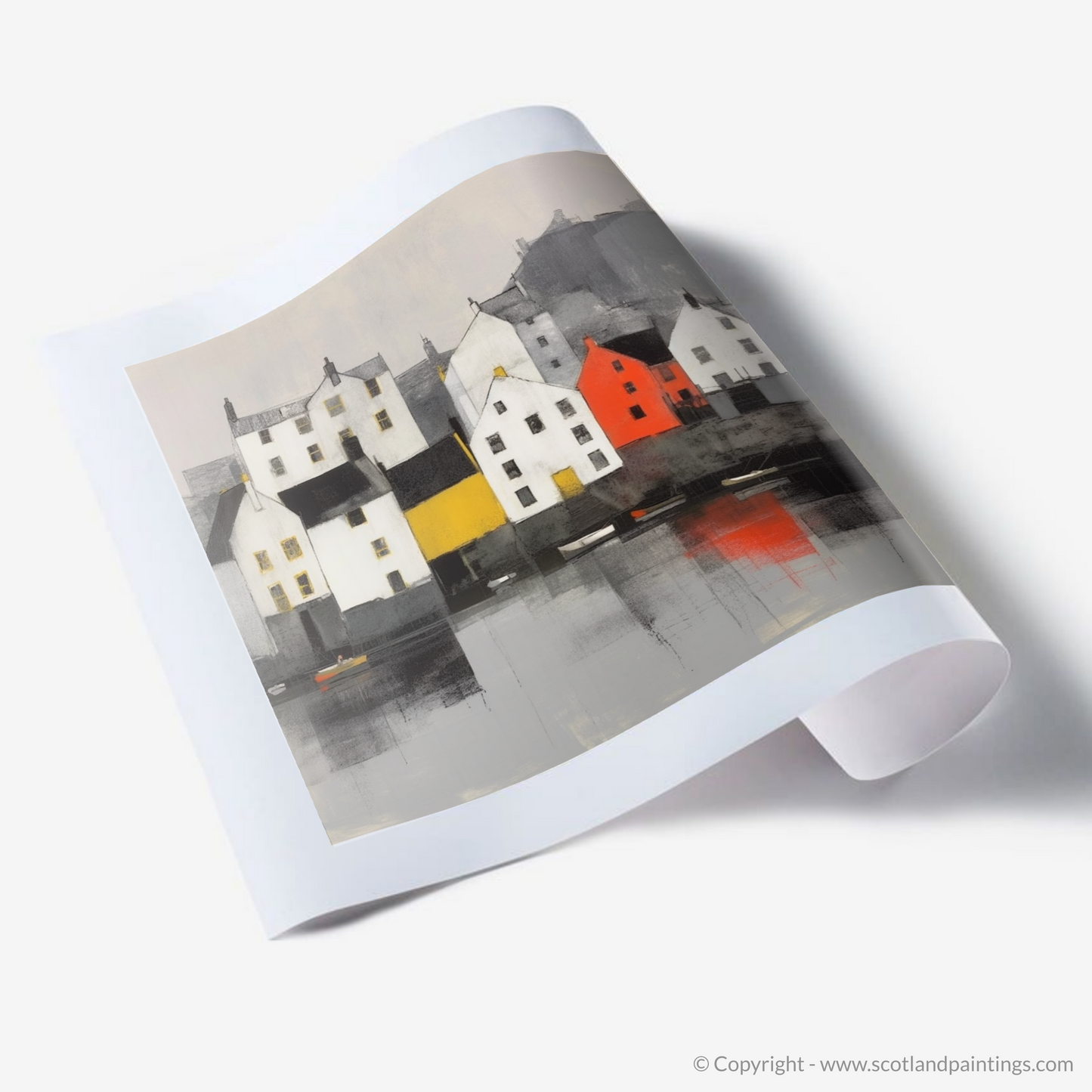 Serene Waters of Portree Harbour: A Minimalist Tribute