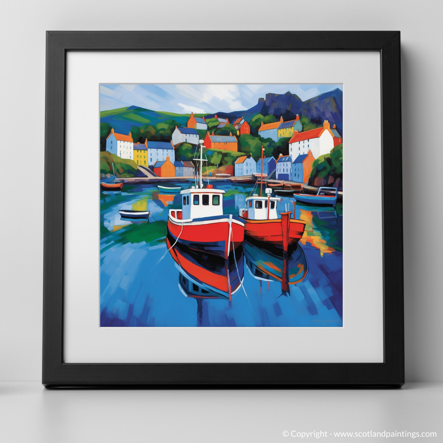 Vibrant Voyage: A Pop Art Interpretation of Portree Harbour