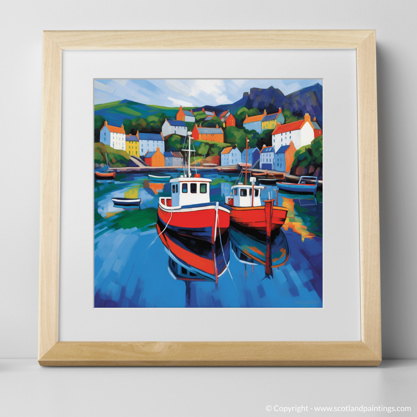 Vibrant Voyage: A Pop Art Interpretation of Portree Harbour