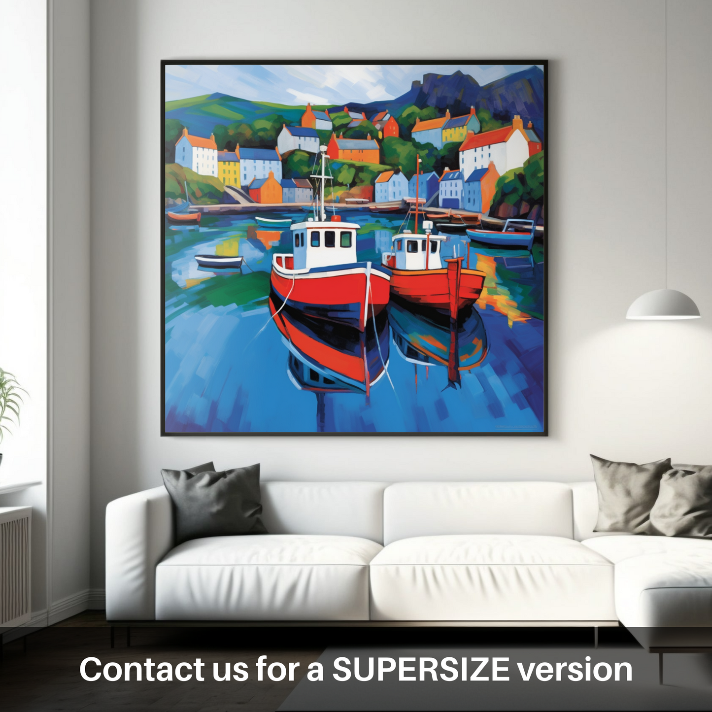 Vibrant Voyage: A Pop Art Interpretation of Portree Harbour