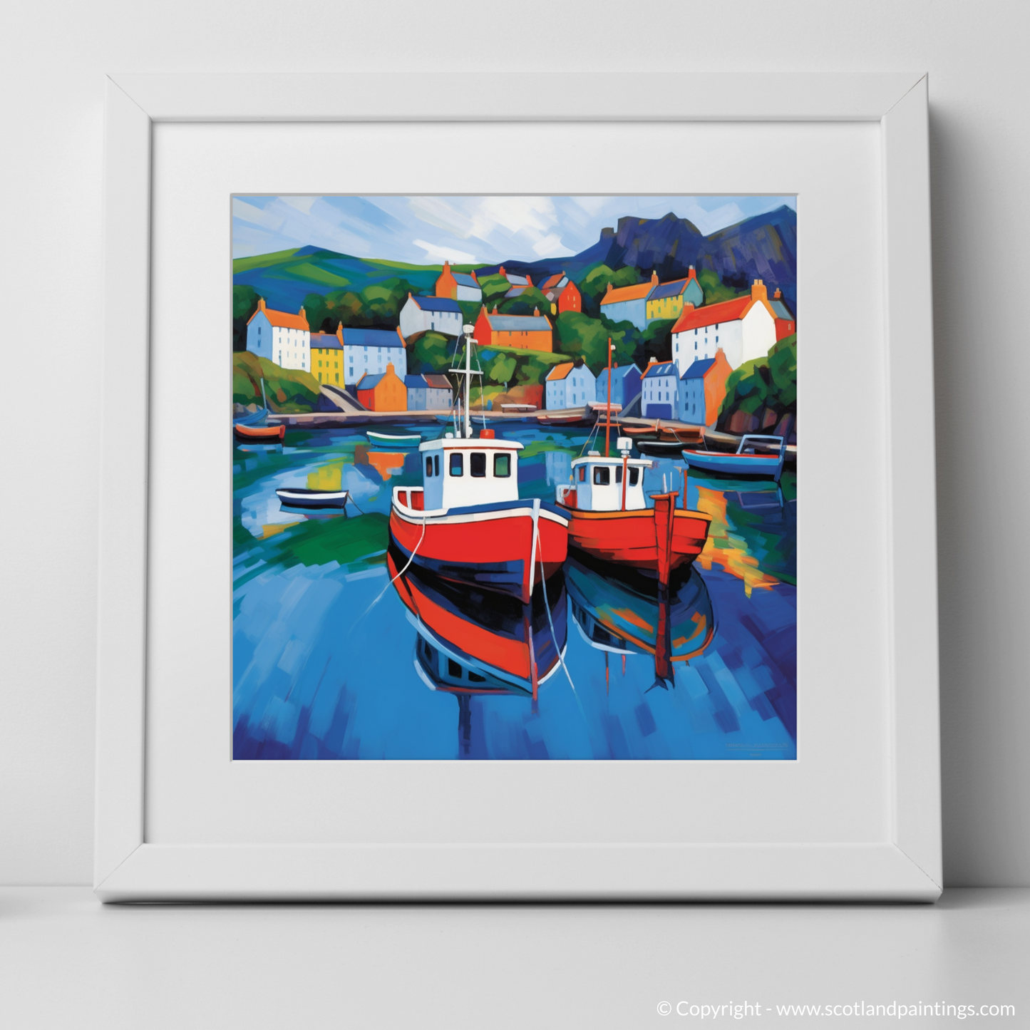 Vibrant Voyage: A Pop Art Interpretation of Portree Harbour