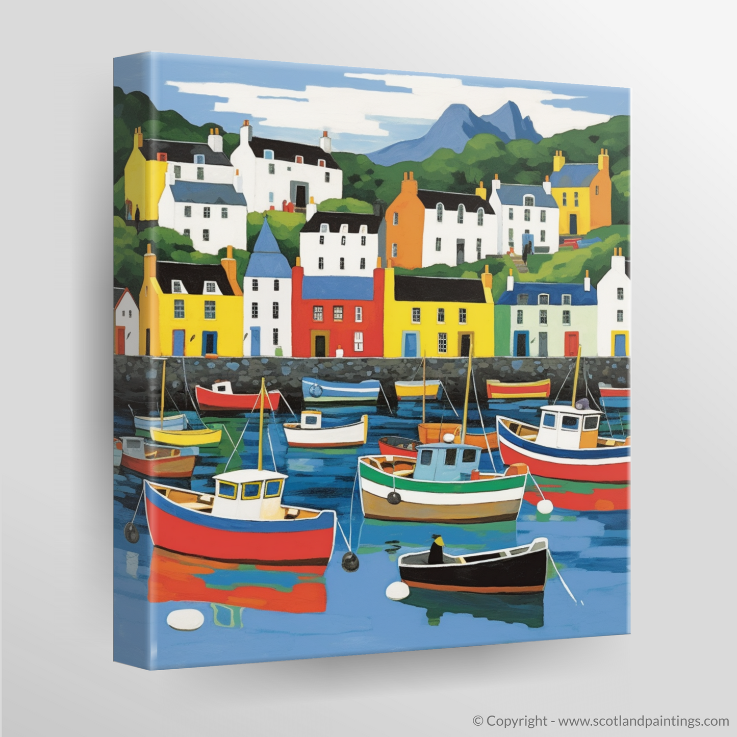 Vibrant Portree: A Pop Art Tribute to Isle of Skye's Picturesque Harbour