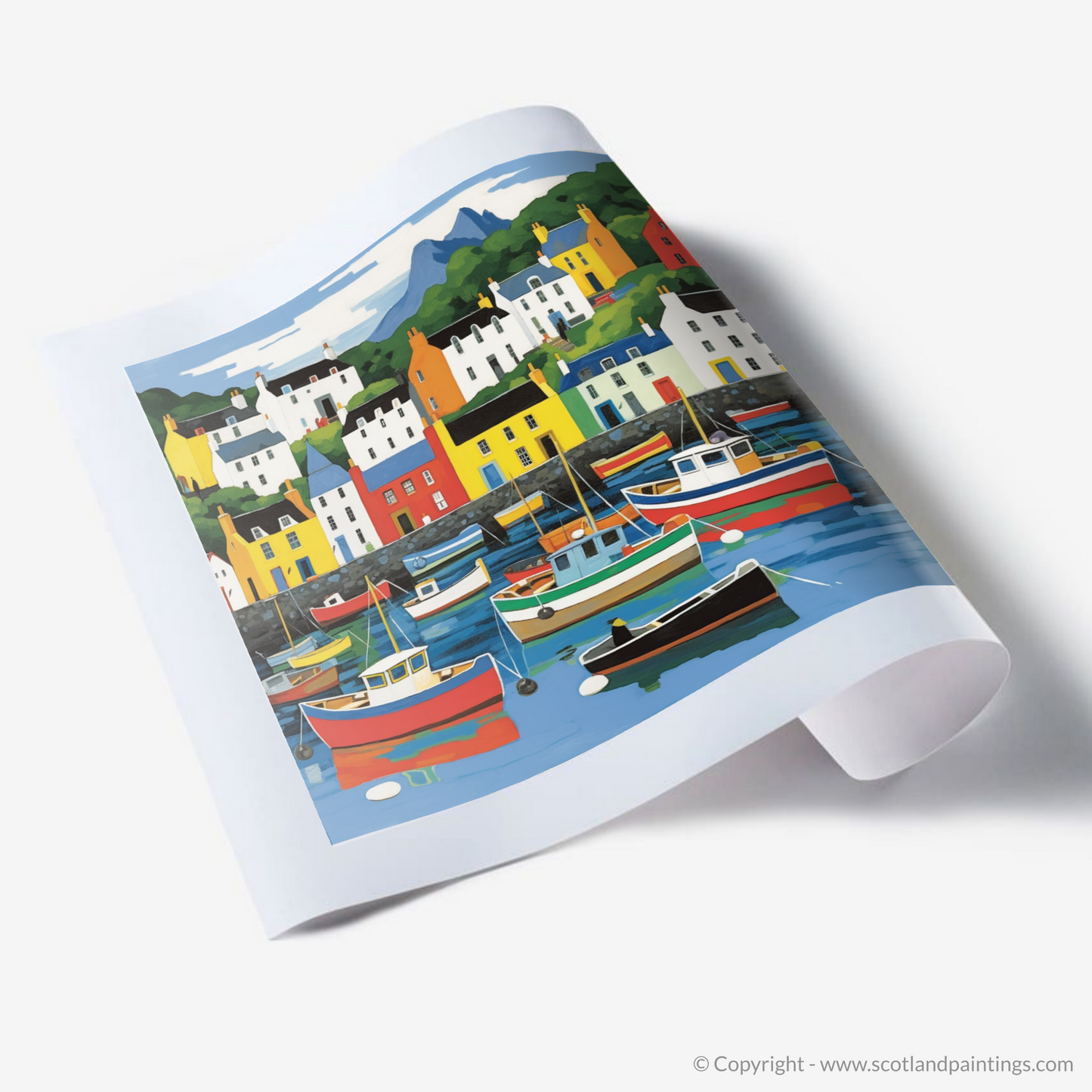 Vibrant Portree: A Pop Art Tribute to Isle of Skye's Picturesque Harbour