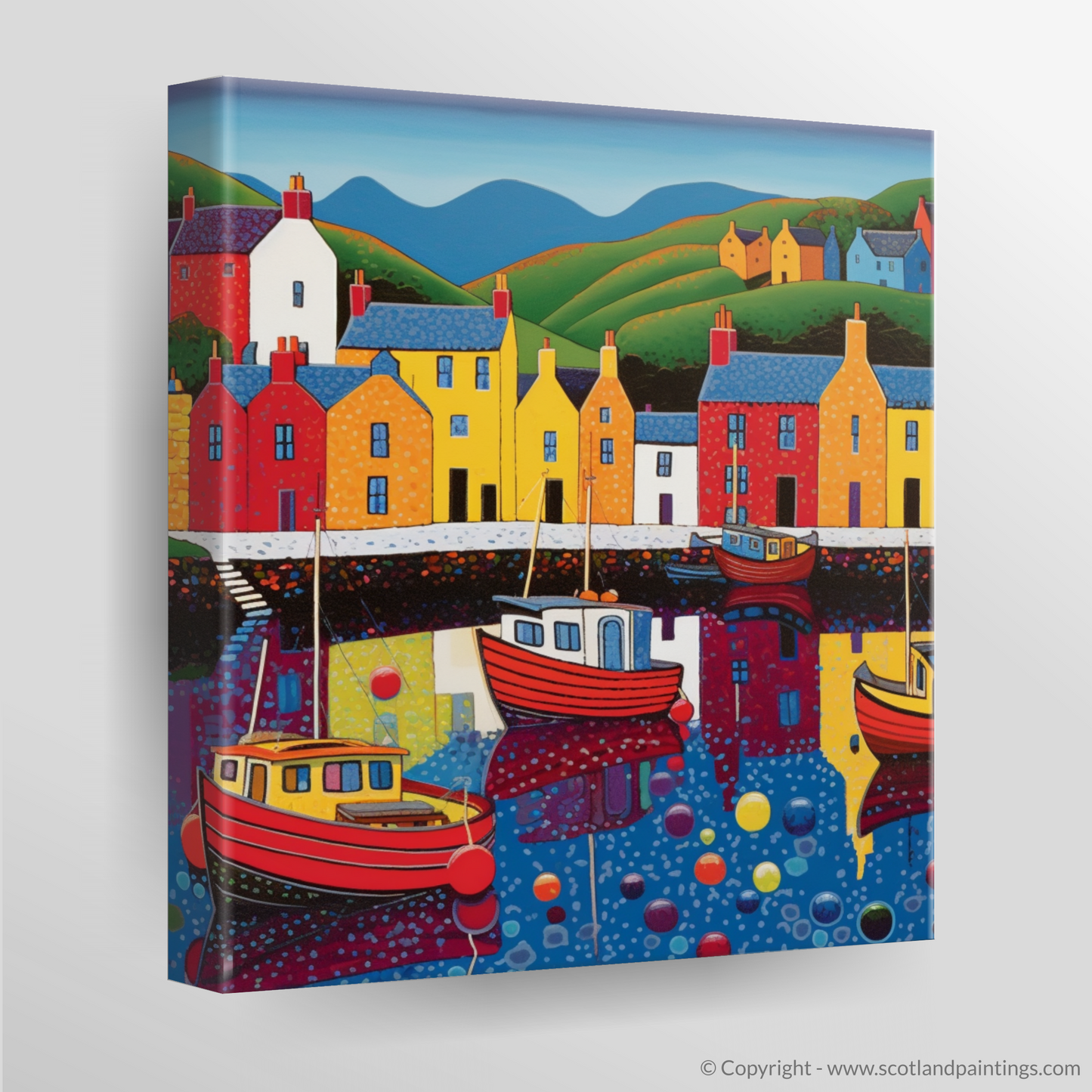 Pop Art Portree: A Kaleidoscope of Colour at Isle of Skye Harbour