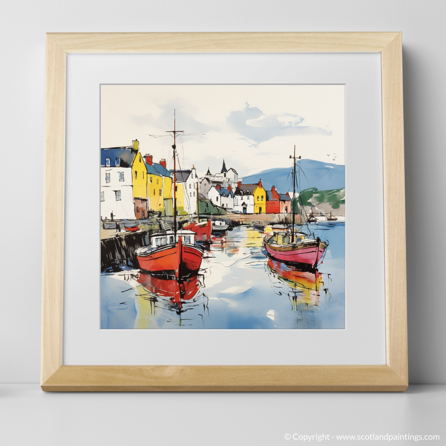 Vibrant Reflections of Portree Harbour