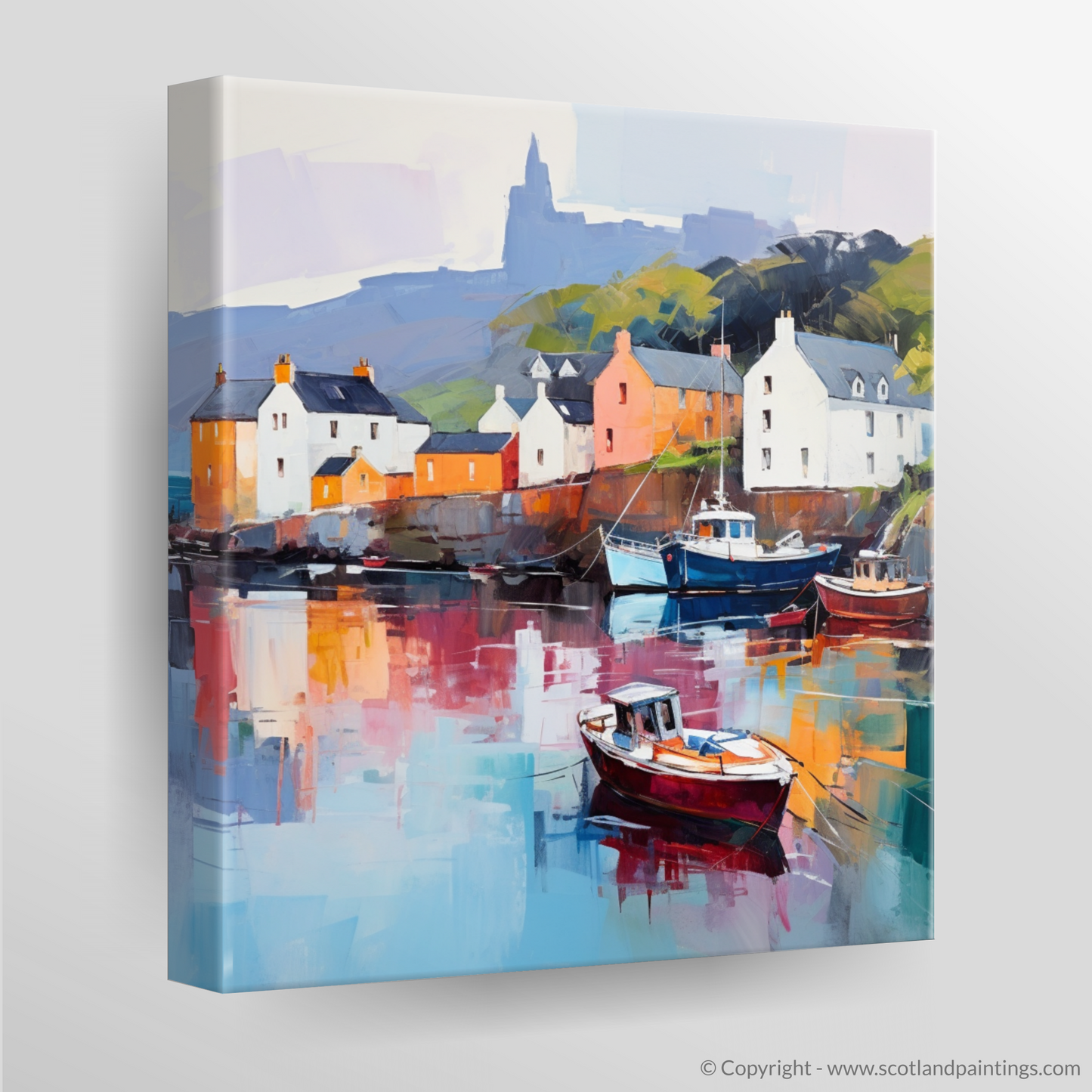 Serene Reflections of Portree Harbour