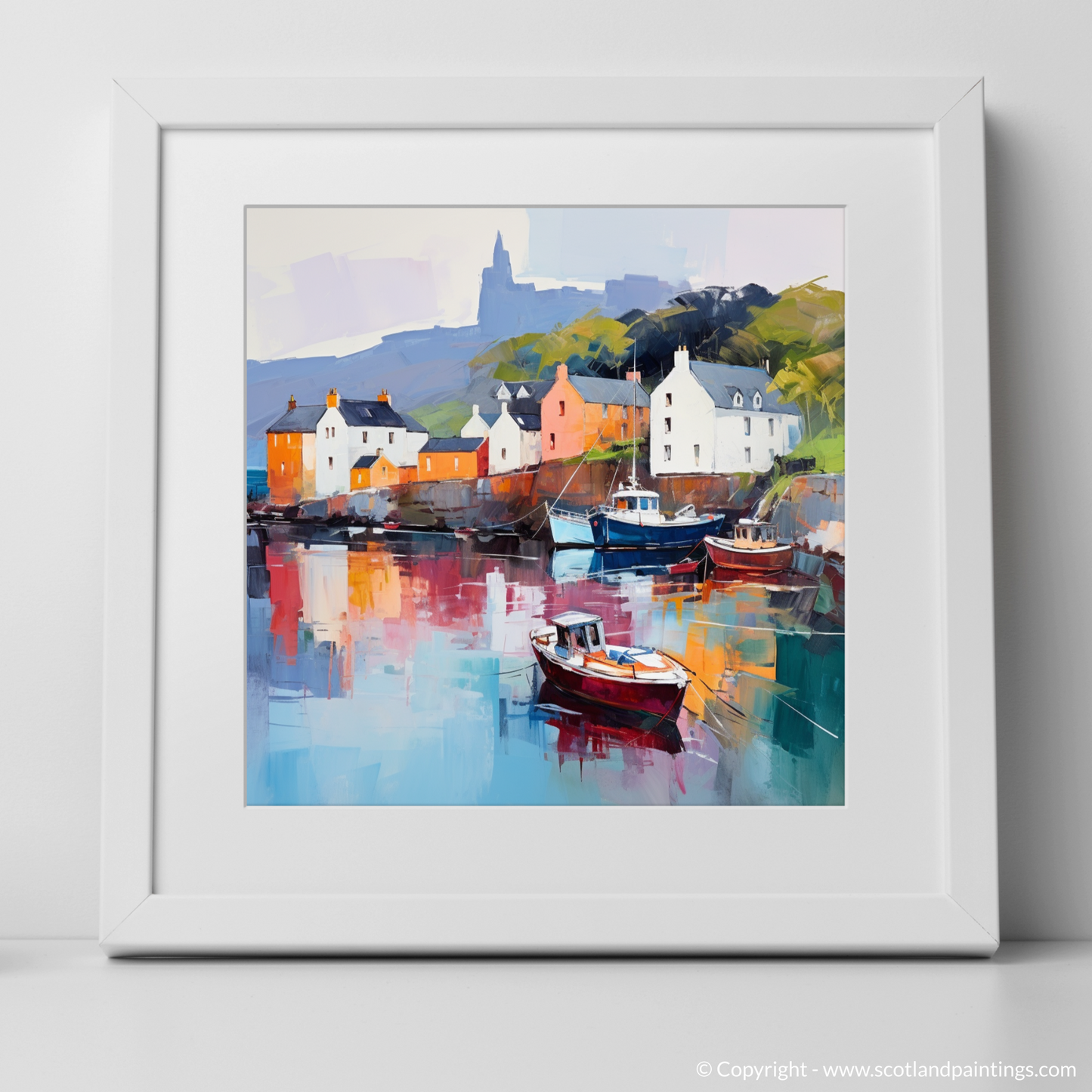 Serene Reflections of Portree Harbour