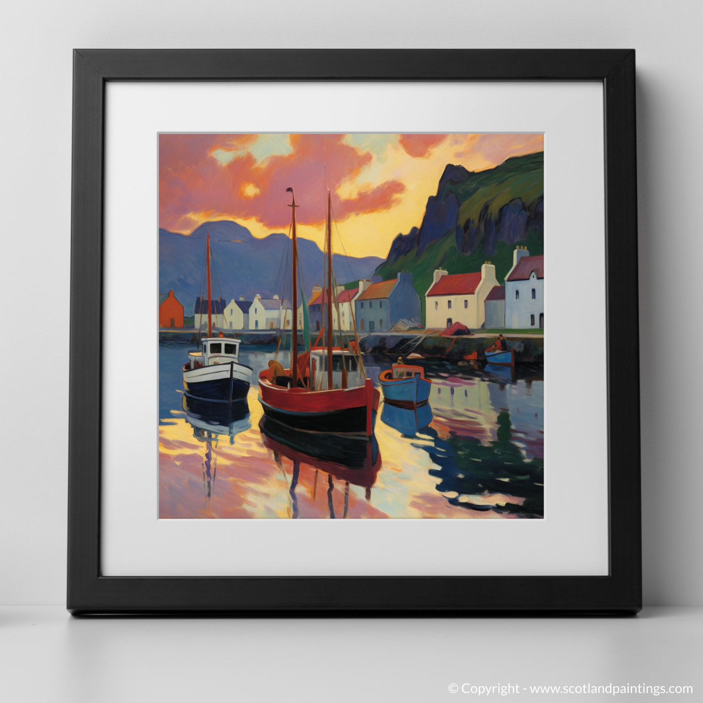 Fauvist Sunset at Portree Harbour