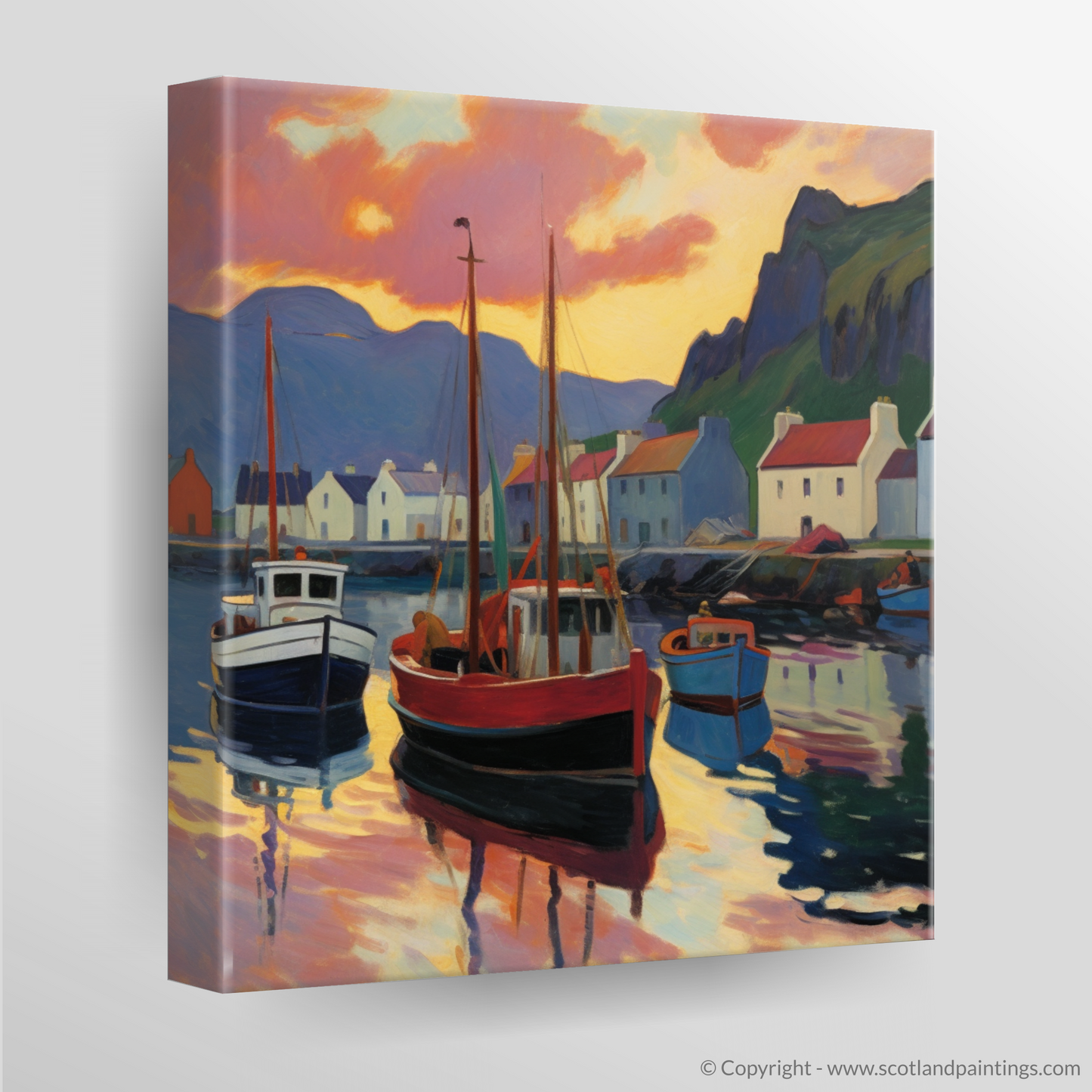 Fauvist Sunset at Portree Harbour