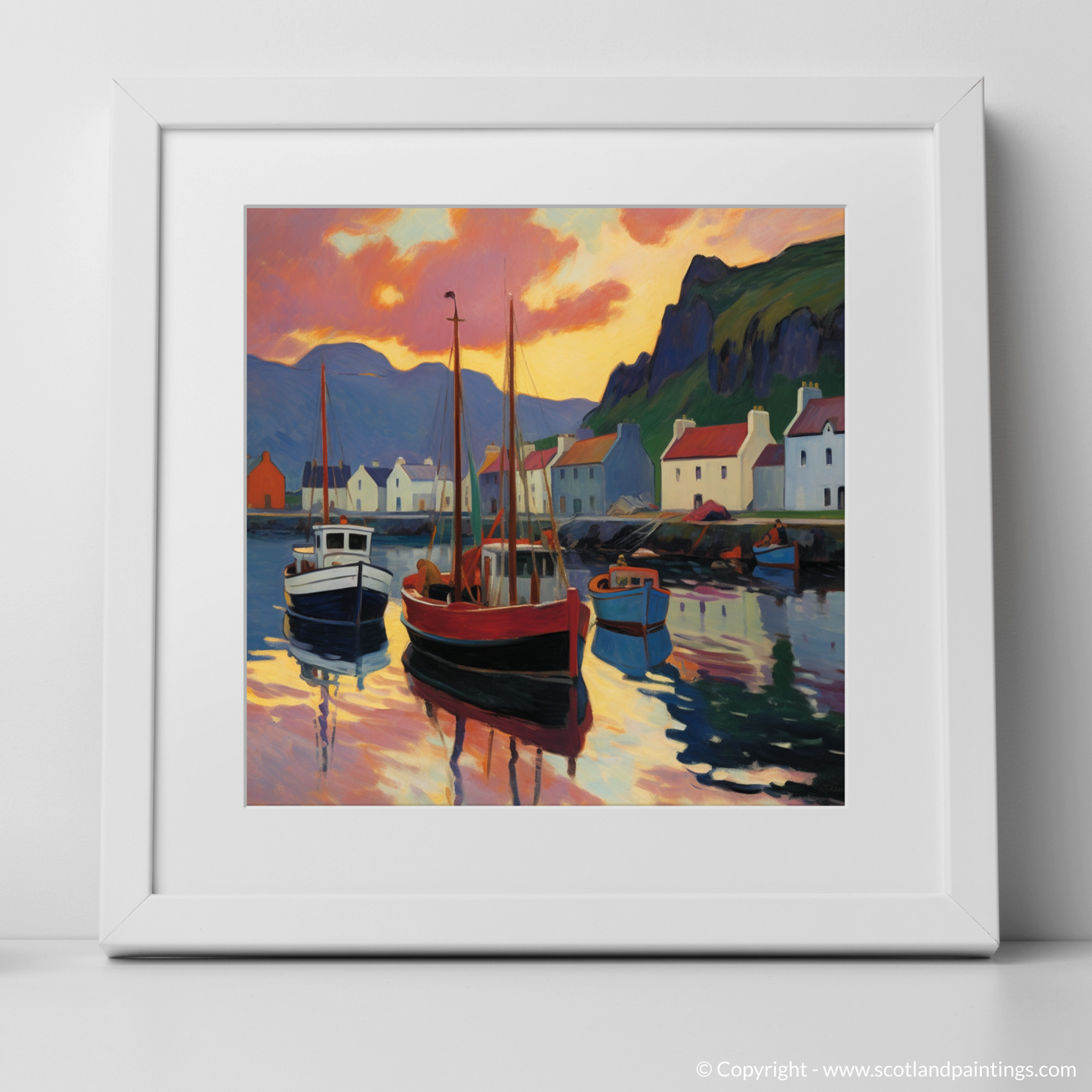 Fauvist Sunset at Portree Harbour