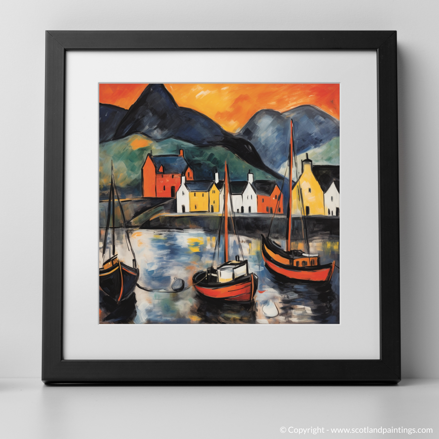 Fiery Dusk at Portree Harbour