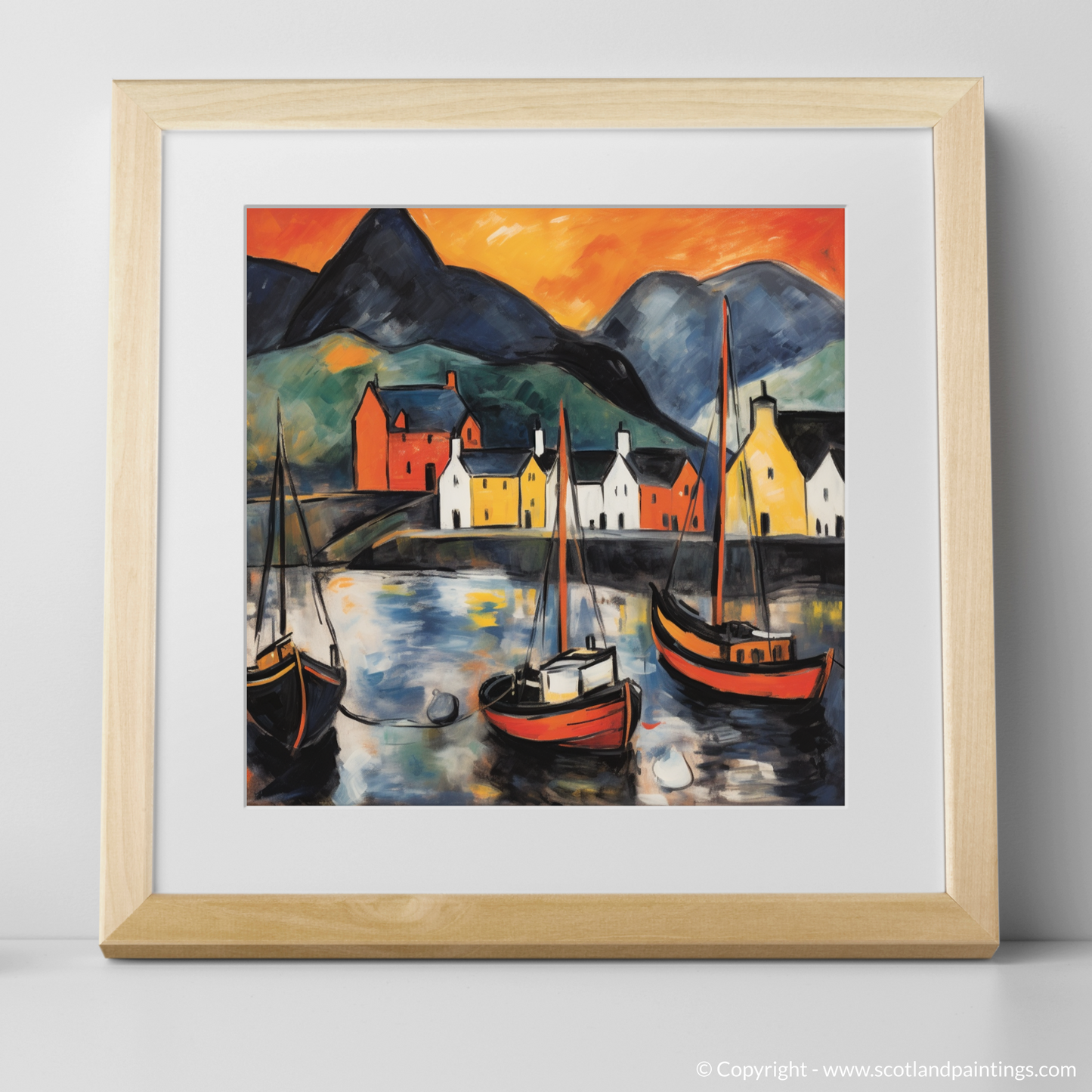 Fiery Dusk at Portree Harbour