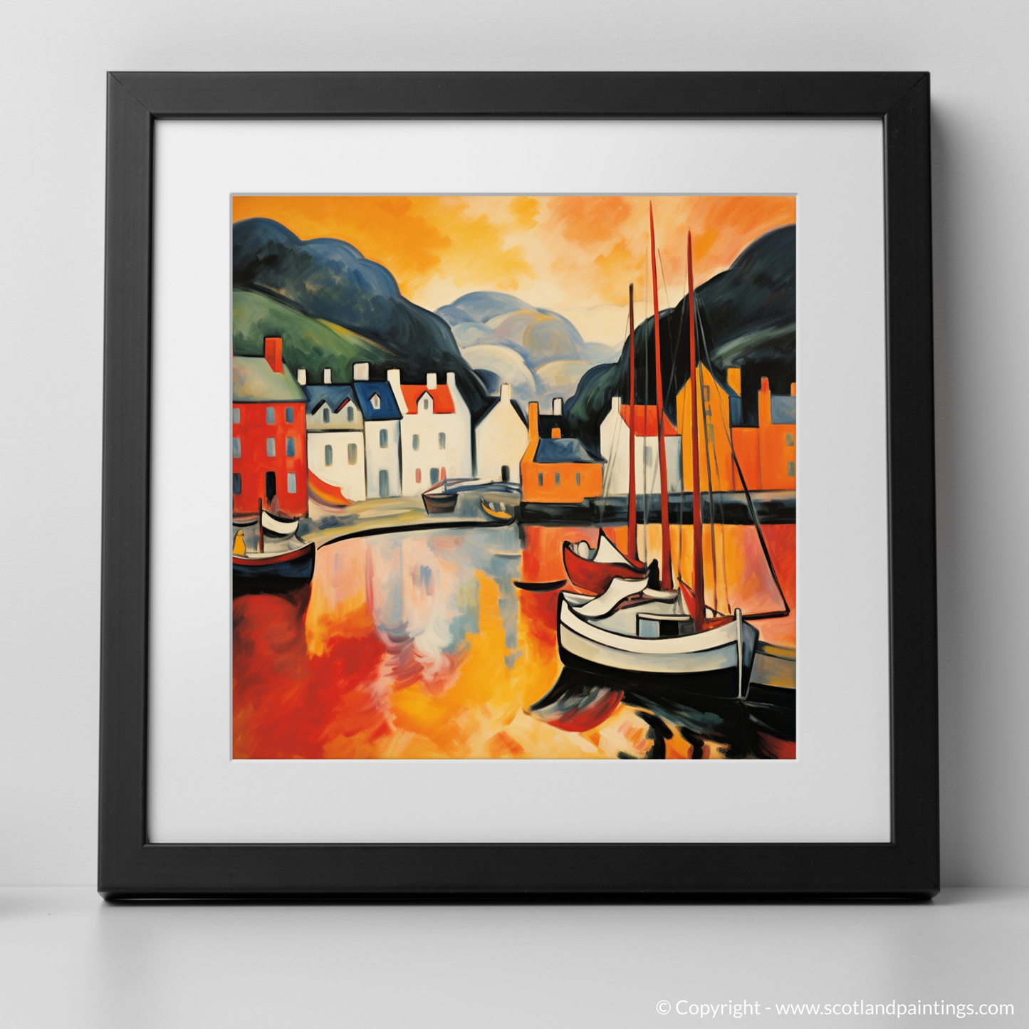 Portree Harbour in Fauvist Flames