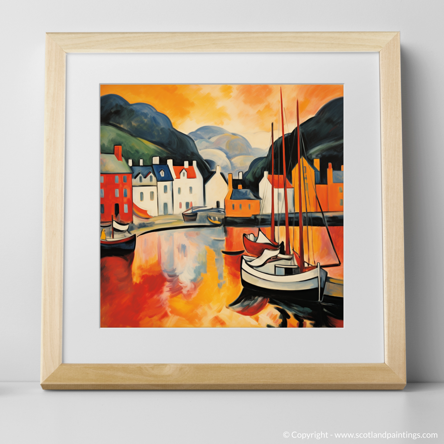 Portree Harbour in Fauvist Flames