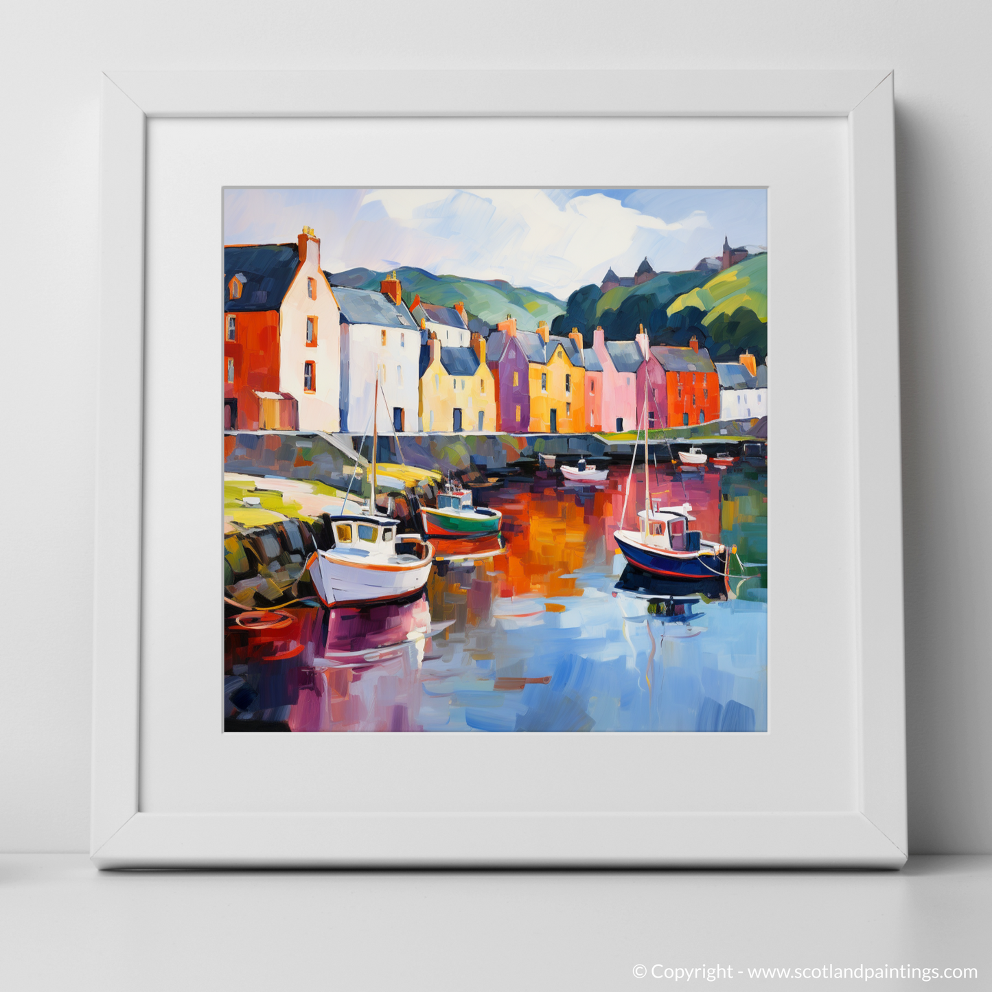 Vibrant Portree: A Fauvist Ode to Scottish Harbour Life