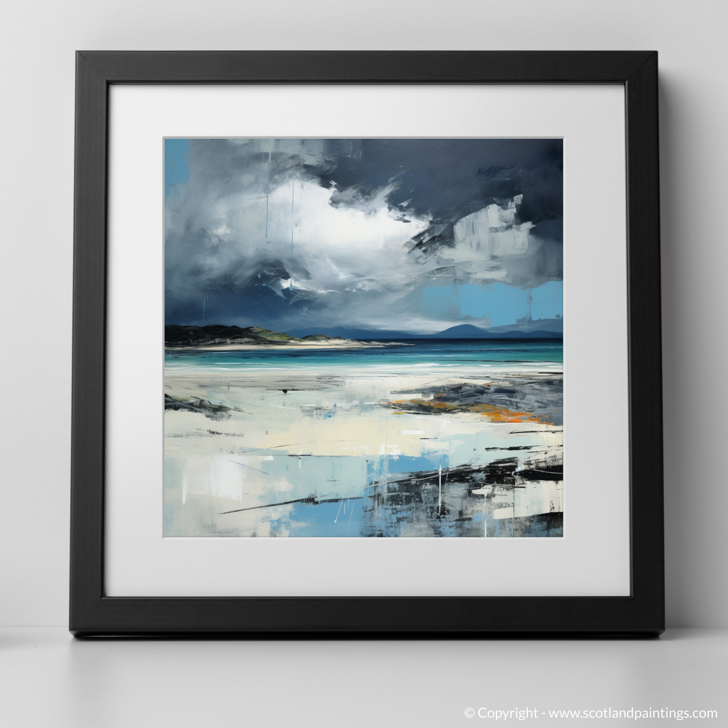 Tempest Over Camusdarach Beach: An Abstract Expressionist Ode to Scottish Shores