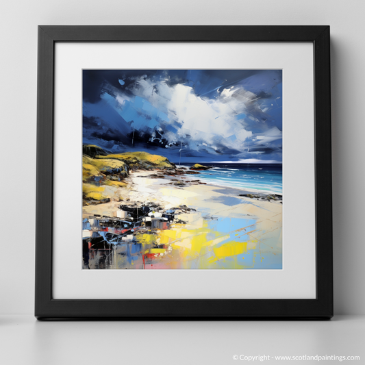 Storm's Embrace at Camusdarach Beach: An Abstract Impressionist Journey