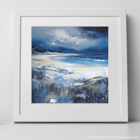 Storm's Embrace: Camusdarach Beach in Abstract Expressionism