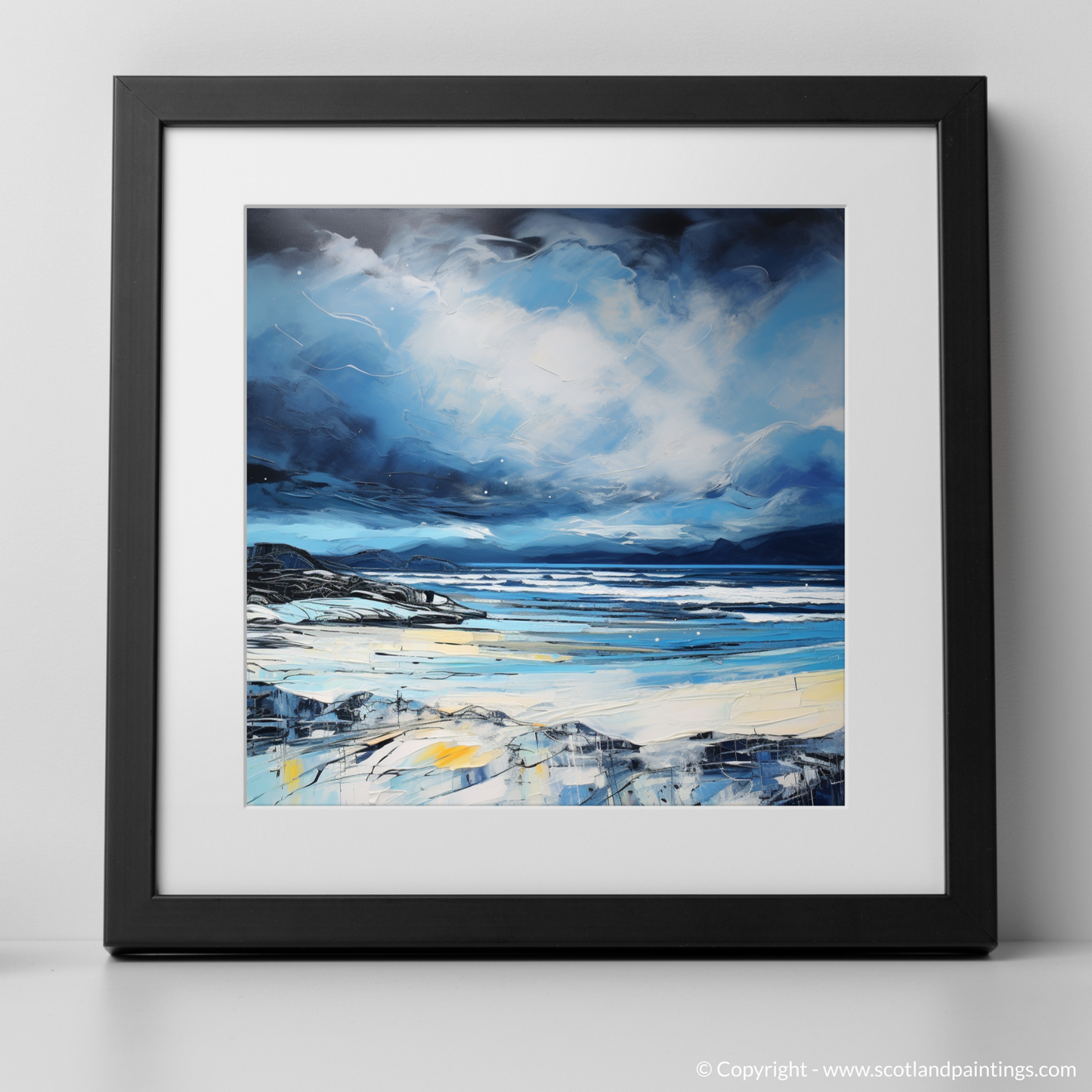 Tempest Over Camusdarach: An Abstract Expressionist Homage to Scottish Shores