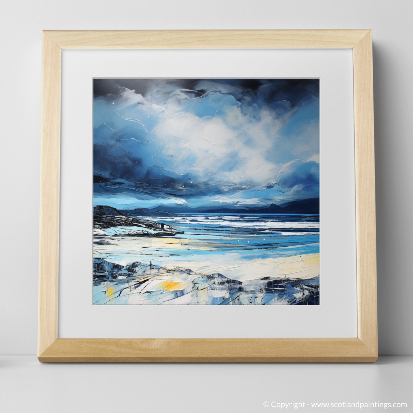 Tempest Over Camusdarach: An Abstract Expressionist Homage to Scottish Shores