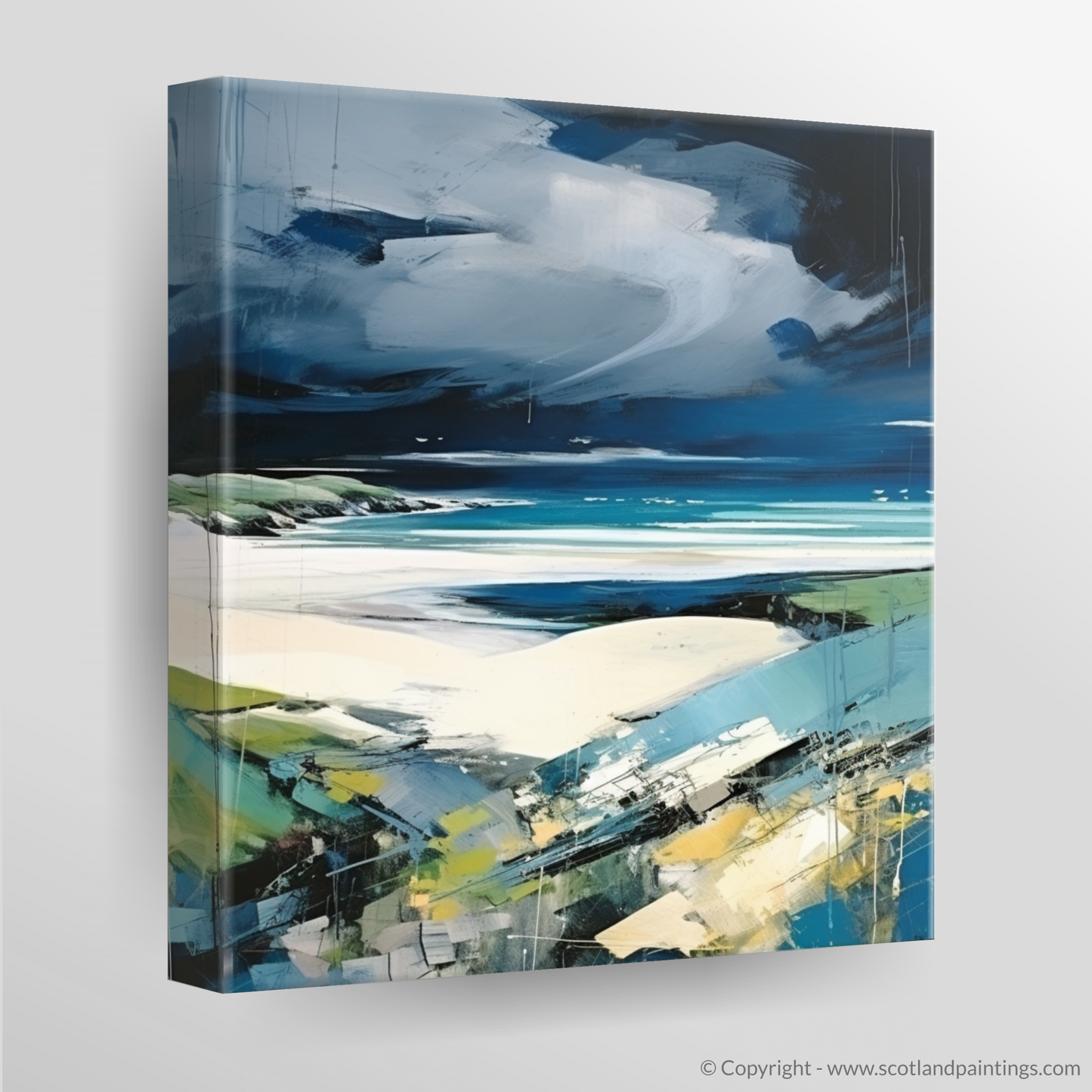 Storm Over Camusdarach: An Abstract Impressionist Interpretation