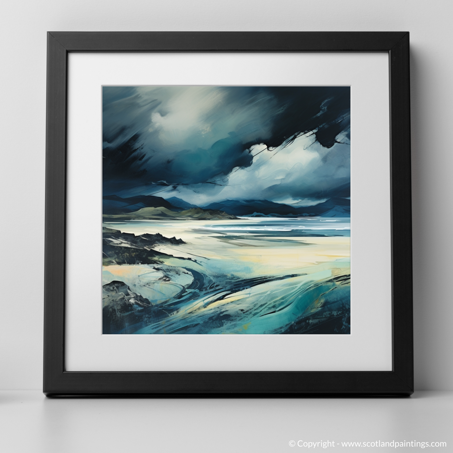 Storm's Embrace: Abstract Ode to Camusdarach Beach