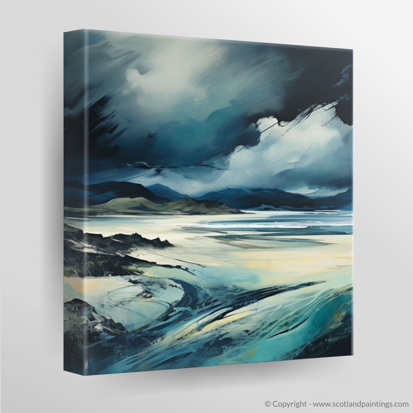 Storm's Embrace: Abstract Ode to Camusdarach Beach