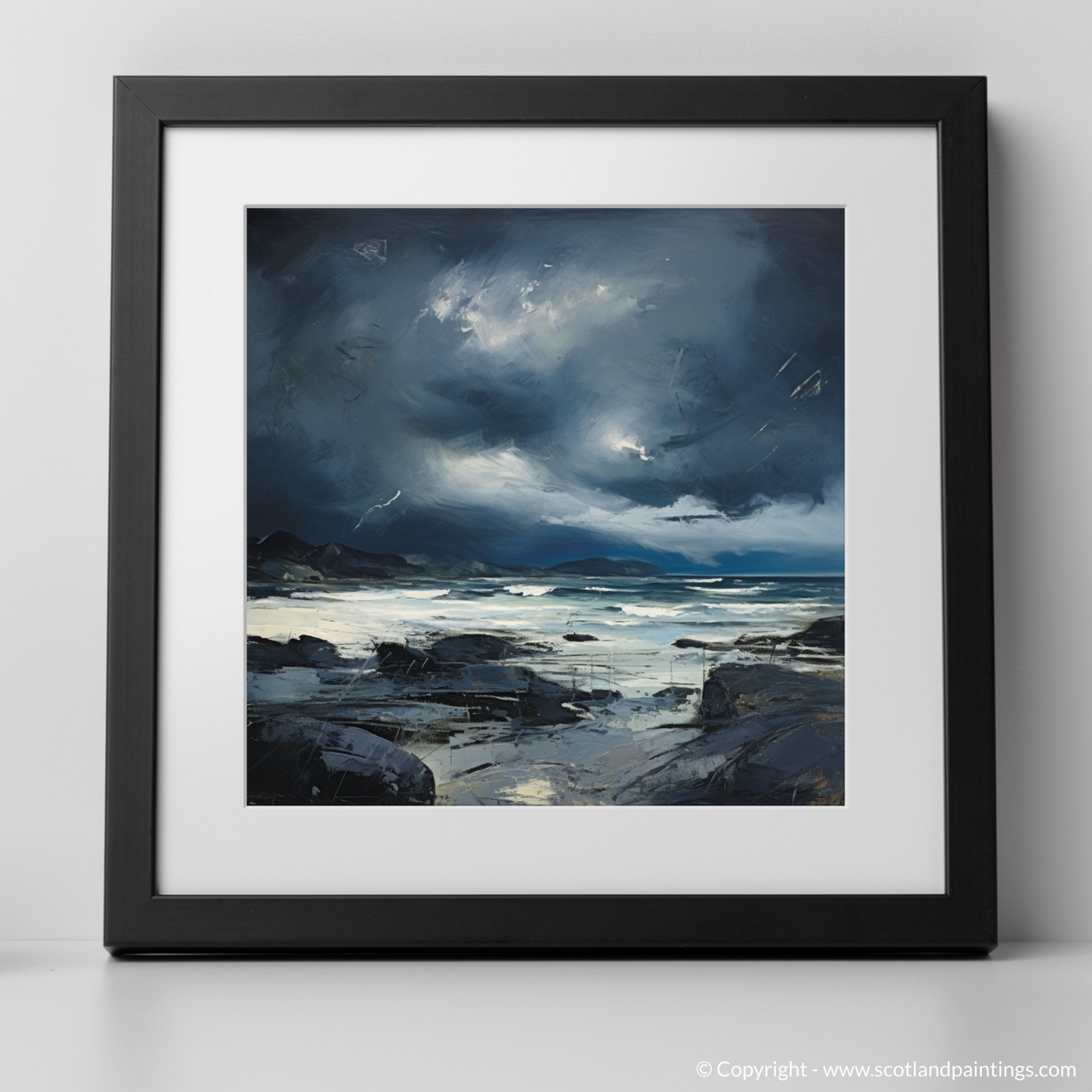 Tempestuous Camusdarach: An Abstract Expressionist Ode to Scotland's Stormy Shores