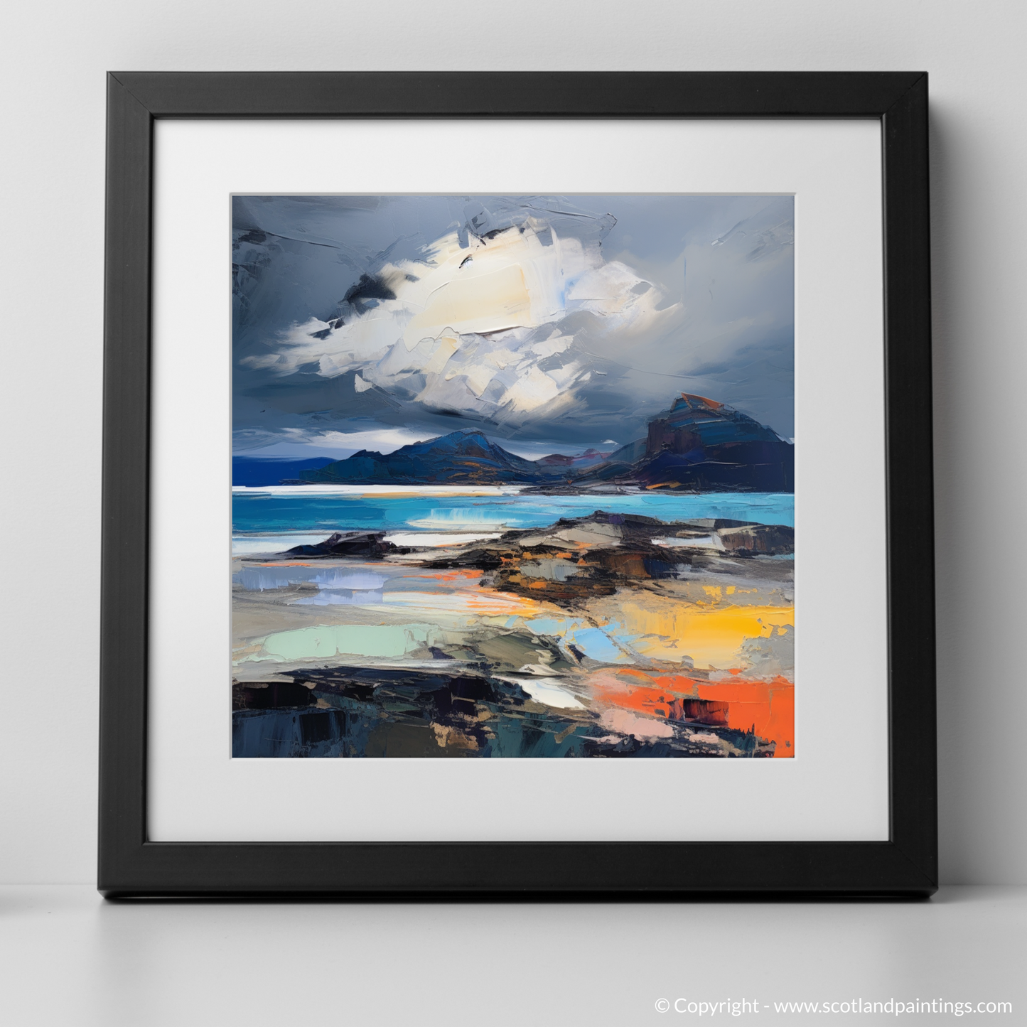 Storm's Embrace: An Abstract Expressionist Journey Through Camusdarach Beach