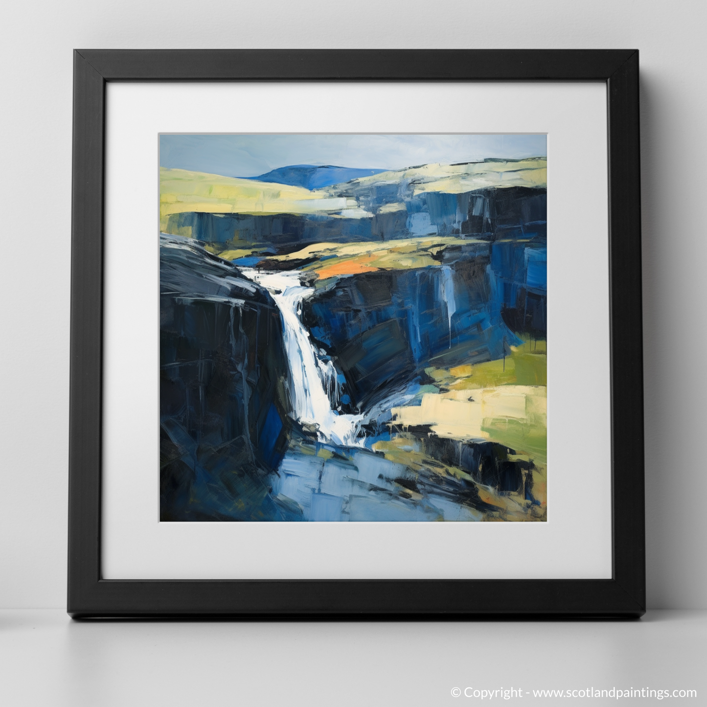 Mealt Falls Majesty: An Abstract Impression of Skye's Waterfall Wonder