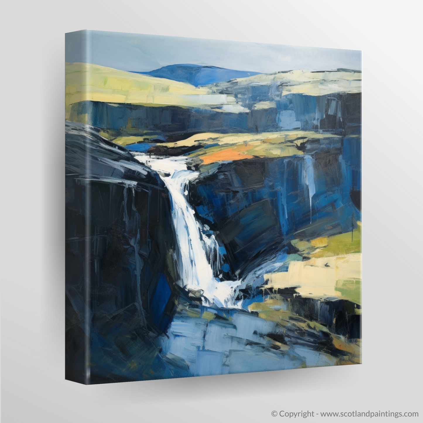 Mealt Falls Majesty: An Abstract Impression of Skye's Waterfall Wonder