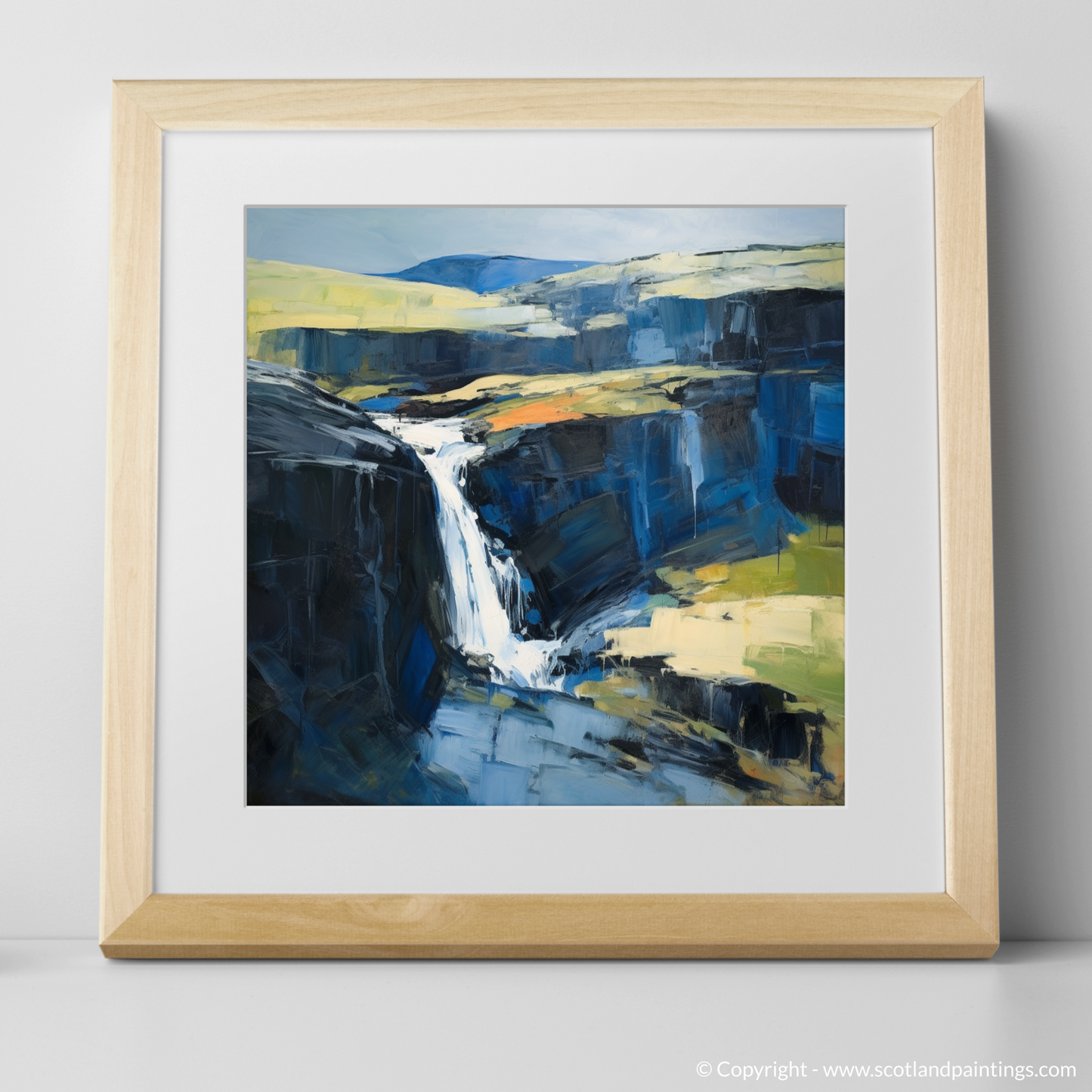 Mealt Falls Majesty: An Abstract Impression of Skye's Waterfall Wonder