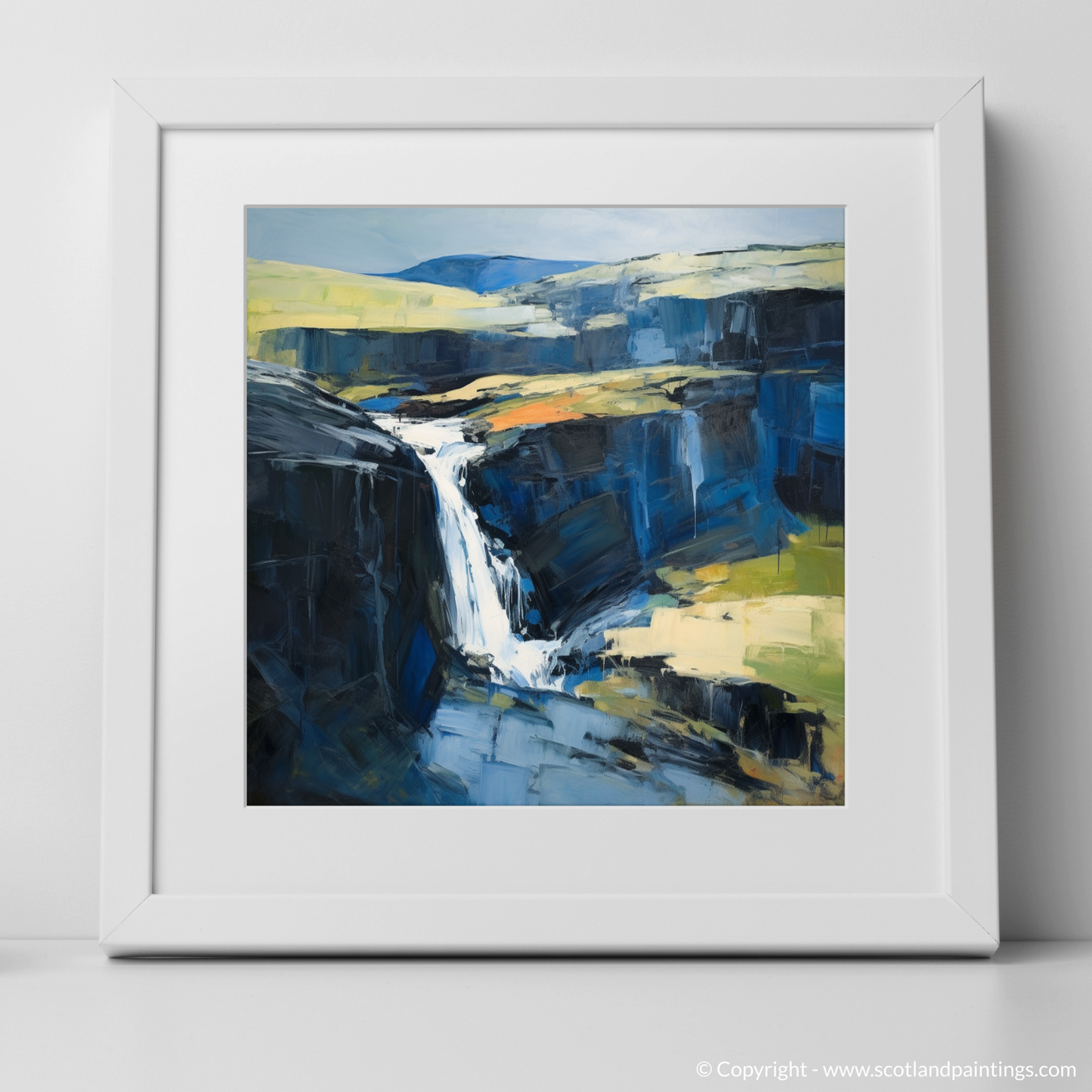 Mealt Falls Majesty: An Abstract Impression of Skye's Waterfall Wonder