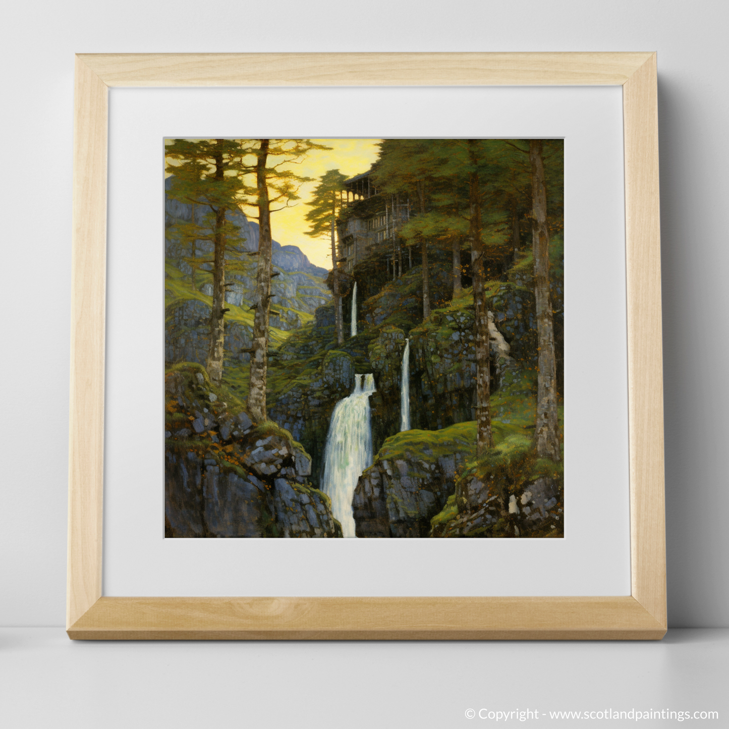 Enchanted Cascade: An Art Nouveau Tribute to Plodda Falls