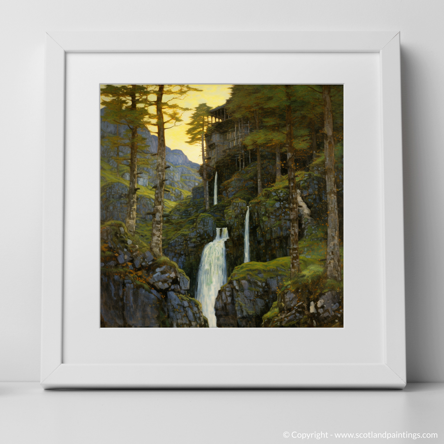 Enchanted Cascade: An Art Nouveau Tribute to Plodda Falls