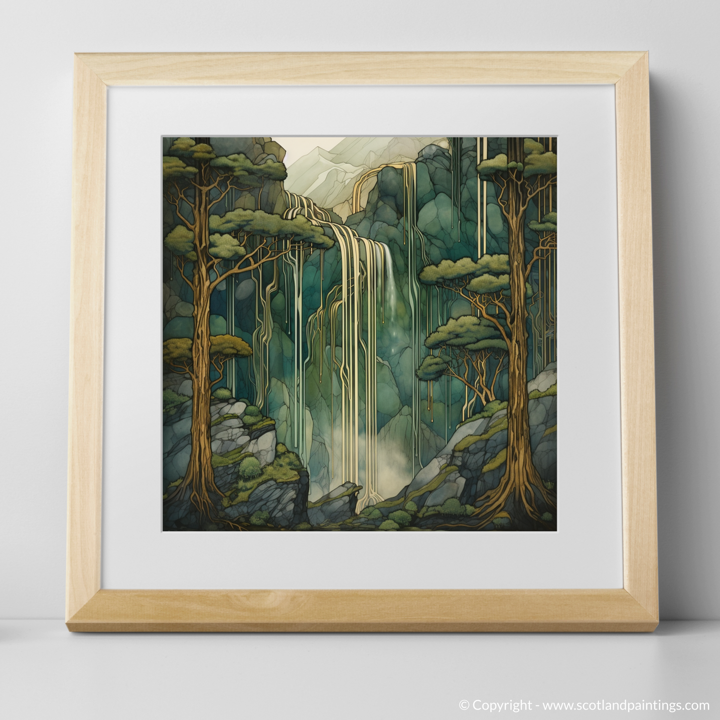 Majestic Flow: The Art Nouveau Spirit of Steall Falls