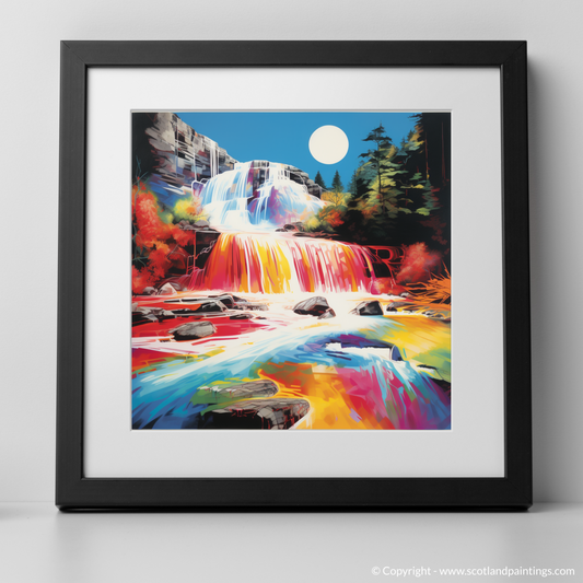 Vibrant Rush: Pop Art Tribute to Plodda Falls